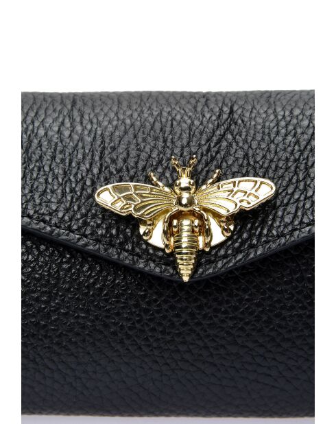 SBV 59 Geldbörse aus schwarzem Leder - 9x19x/ cm
