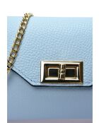 Perrin Paris celeste leren schoudertas - 10x22x 1 cm