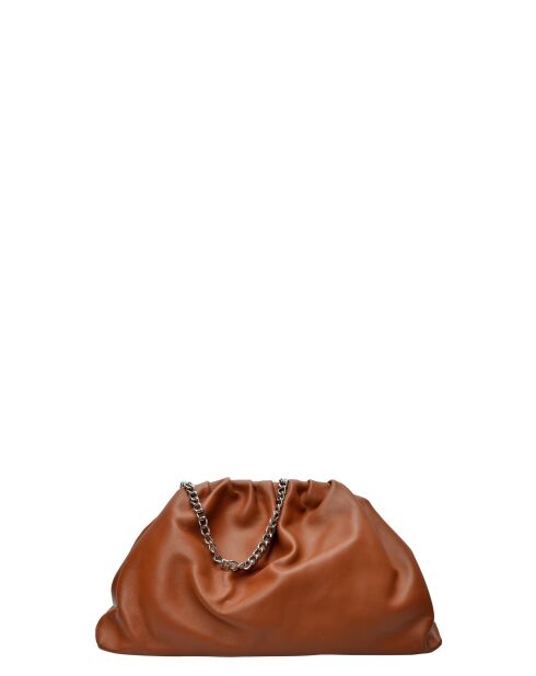 Leren schoudertas 2226 cognac - 17x32x7 cm