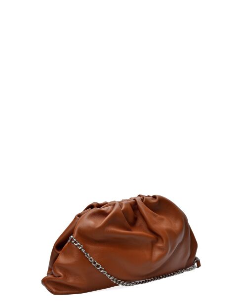 Leren schoudertas 2226 cognac - 17x32x7 cm