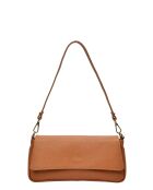 TSBV 49 Schultertasche aus cognacfarbenem Leder - 11x26x6 cm