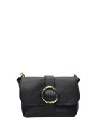SBV 77 Schultertasche aus schwarzem Leder - 10,5 x 15 x 6,5 cm