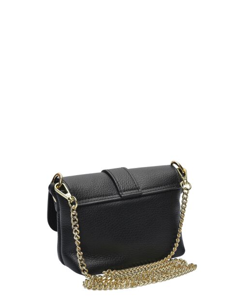SBV 77 Schultertasche aus schwarzem Leder - 10,5 x 15 x 6,5 cm