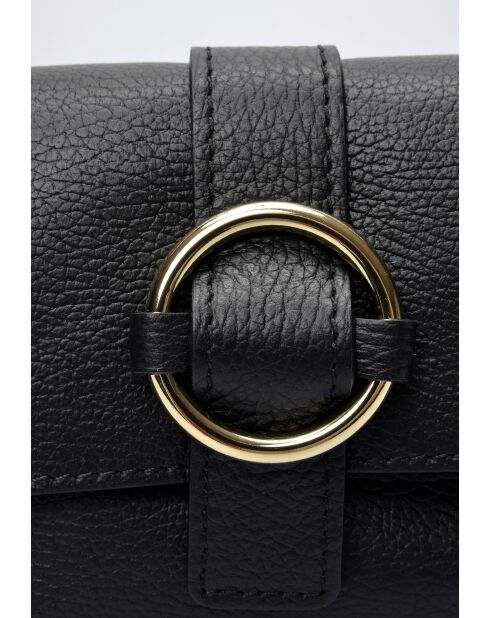 SBV 77 Schultertasche aus schwarzem Leder - 10,5 x 15 x 6,5 cm
