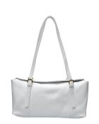Sac bandoulière en cuir Songmont blanc - 16x31x9 cm