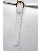 Sac bandoulière en cuir Songmont blanc - 16x31x9 cm