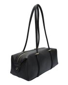 Ratio and Motus Schultertasche aus schwarzem Leder - 14x38x12,5 cm