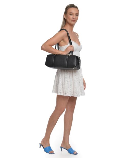 Ratio and Motus Schultertasche aus schwarzem Leder - 14x38x12,5 cm