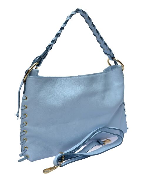 Borsa a tracolla Staud celeste in pelle - 23x40x3,5 cm