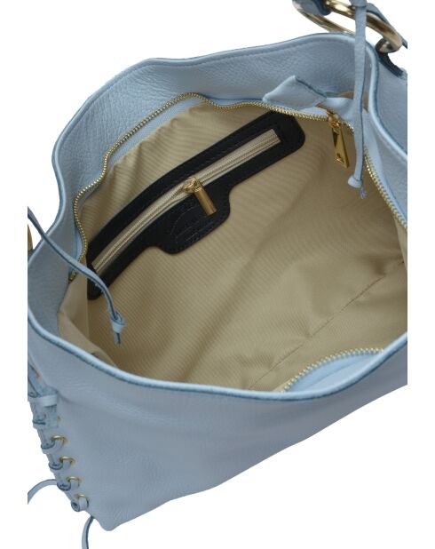 Borsa a tracolla Staud celeste in pelle - 23x40x3,5 cm
