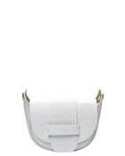 Bandolera TSBV 54 de piel blanca - 13x16,5x7 cm