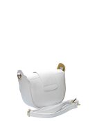 Bandolera TSBV 54 de piel blanca - 13x16,5x7 cm