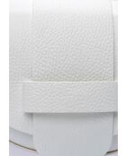 Bandolera TSBV 54 de piel blanca - 13x16,5x7 cm