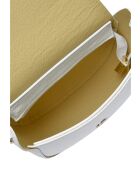 Bandolera TSBV 54 de piel blanca - 13x16,5x7 cm