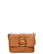 SBV 77 Schultertasche aus cognacfarbenem Leder - 10,5 x 15 x 6,5 cm