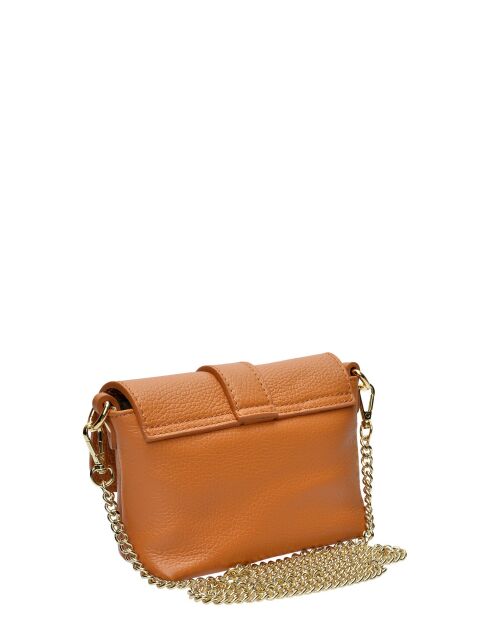 SBV 77 Schultertasche aus cognacfarbenem Leder - 10,5 x 15 x 6,5 cm