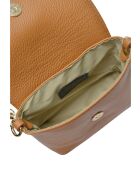 SBV 77 Schultertasche aus cognacfarbenem Leder - 10,5 x 15 x 6,5 cm