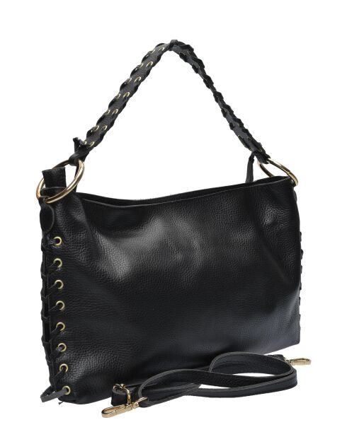 Elleme Schultertasche aus schwarzem Leder - 23x40x3,5 cm