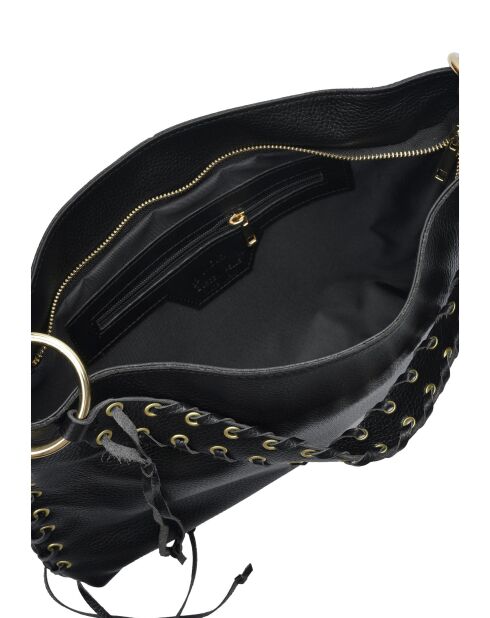 Elleme Schultertasche aus schwarzem Leder - 23x40x3,5 cm