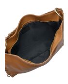 Bandolera Melie Bianco de piel coñac - 23x40x3,5 cm