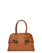 SBV 79 Tragetasche aus Leder in Cognac, 16 x 22,5 x 5,5 cm