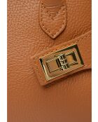 SBV 79 Tragetasche aus Leder in Cognac, 16 x 22,5 x 5,5 cm