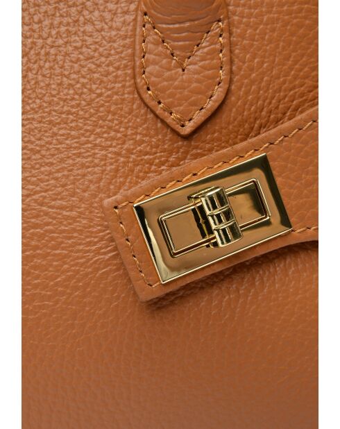 SBV 79 cognac leren draagtas - 16x22,5x5,5 cm