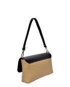 Herbert Frère Sœur Noir Schultertasche aus Leder - 15x25x5,5 cm