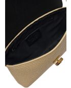 Herbert Frère Sœur Noir Schultertasche aus Leder - 15x25x5,5 cm