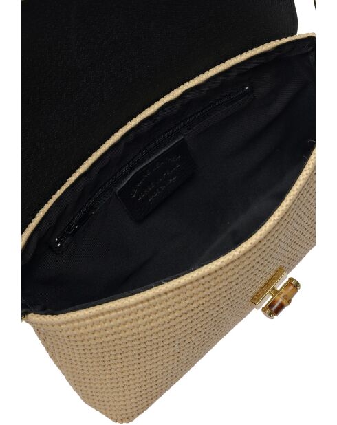 Herbert Frère Sœur Noir Schultertasche aus Leder - 15x25x5,5 cm