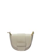 Bandolera TSBV 54 de piel beige - 13x16,5x7 cm