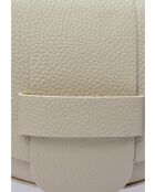 Bandolera TSBV 54 de piel beige - 13x16,5x7 cm