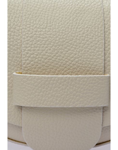 Bandolera TSBV 54 de piel beige - 13x16,5x7 cm