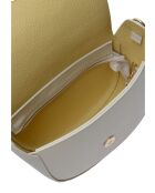 Bandolera TSBV 54 de piel beige - 13x16,5x7 cm