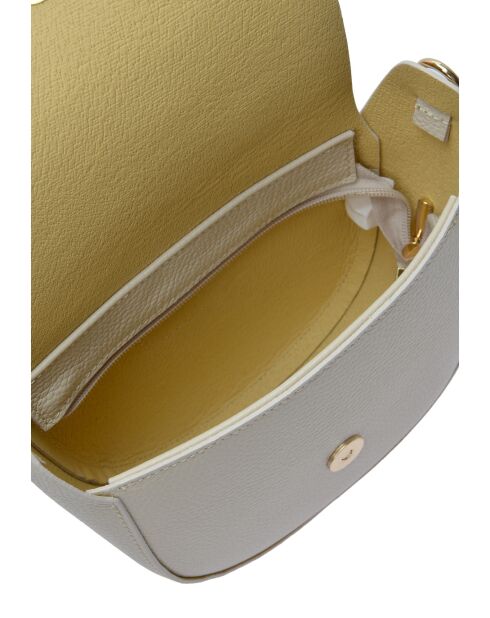 Bandolera TSBV 54 de piel beige - 13x16,5x7 cm