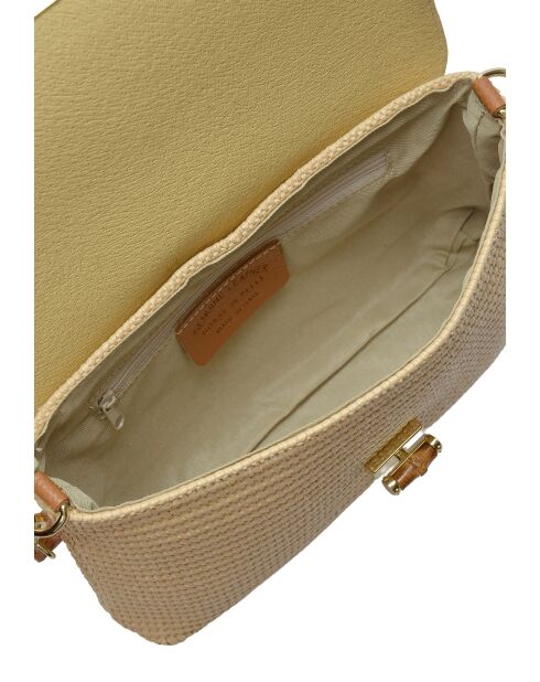 Leo and Violette Schultertasche aus cognacfarbenem Leder - 15x25x5,5 cm