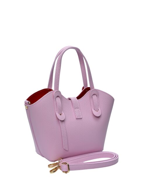 Bolso SBV 60 de piel rosa - 16x20x9 cm