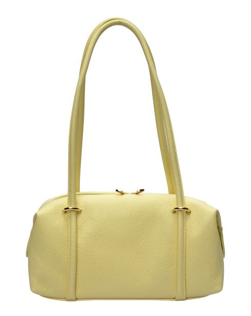 TSBV 51 gelbe Schultertasche aus Leder - 13x30x12,5 cm