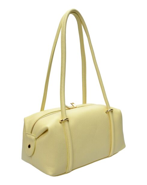 TSBV 51 gelbe Schultertasche aus Leder - 13x30x12,5 cm
