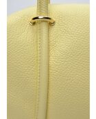 TSBV 51 gelbe Schultertasche aus Leder - 13x30x12,5 cm