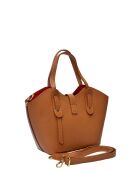 Bolso SBV 60 de piel coñac - 16x20x9 cm