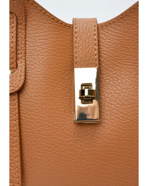 Bolso SBV 60 de piel coñac - 16x20x9 cm