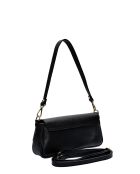 TSBV 49 Schultertasche aus schwarzem Leder - 11x26x6 cm