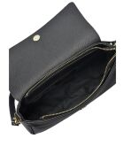 TSBV 49 Schultertasche aus schwarzem Leder - 11x26x6 cm
