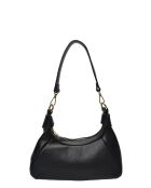 SBV 58 schwarze Lederhandtasche - 13x26x8 cm