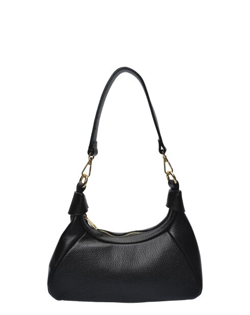 SBV 58 schwarze Lederhandtasche - 13x26x8 cm