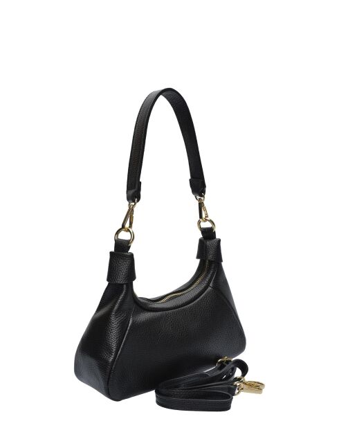 SBV 58 schwarze Lederhandtasche - 13x26x8 cm