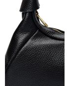 SBV 58 schwarze Lederhandtasche - 13x26x8 cm