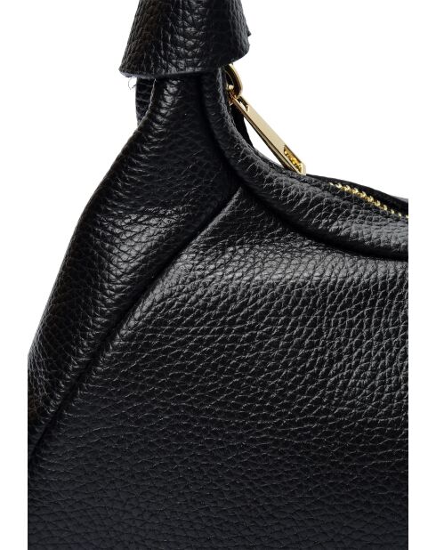 SBV 58 schwarze Lederhandtasche - 13x26x8 cm
