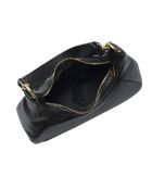 SBV 58 schwarze Lederhandtasche - 13x26x8 cm